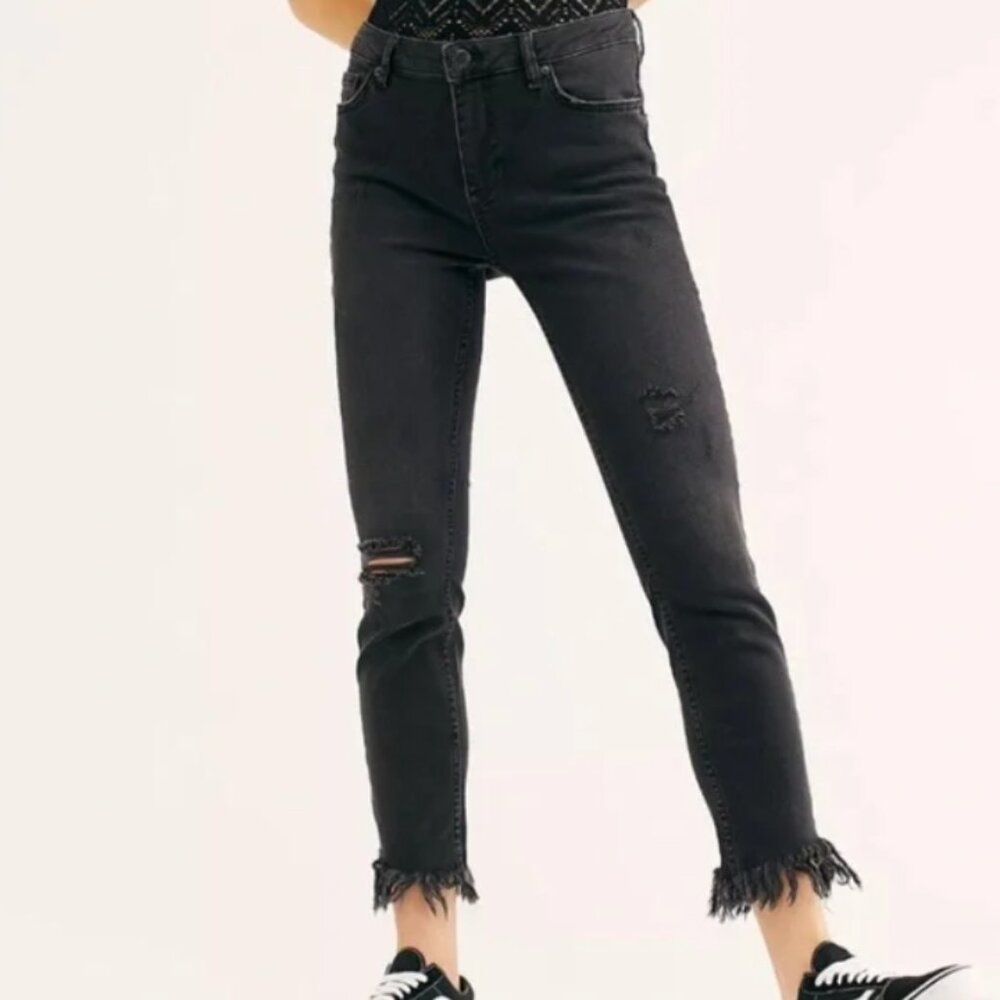 Free People‎ Great Heights Frayed Skinny Jeans
